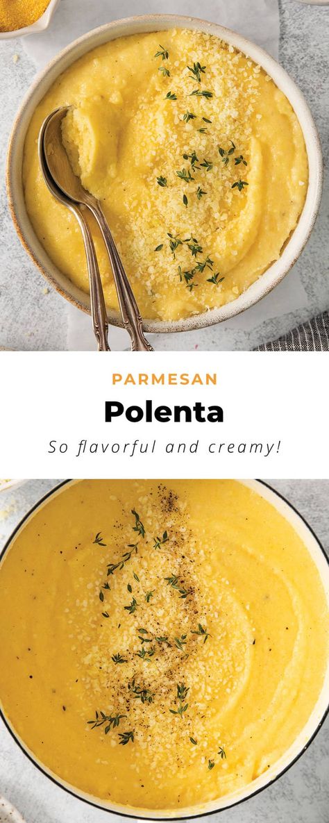 Cheesy Creamy Polenta - The Cheese Knees Cheesy Polenta, Cheese Polenta, Recipes With Parmesan Cheese, Polenta Recipe, Polenta Recipes, Creamy Polenta, Drying Pasta, Corn Recipes, Creamy Cheese