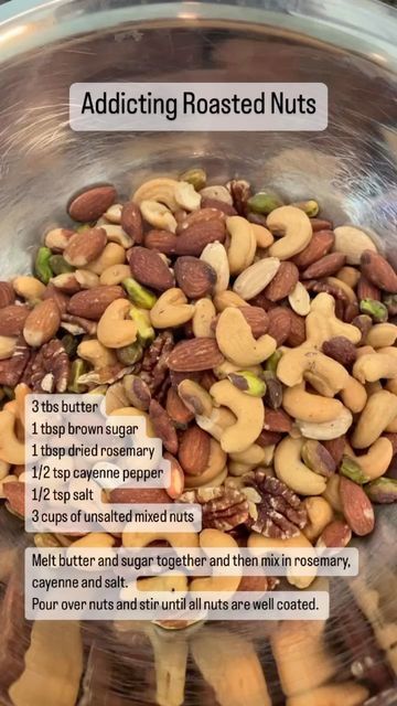 Dried Rosemary, Roasted Nuts, How To Dry Rosemary, Cayenne Pepper, Mixed Nuts, Cayenne Peppers, A Magazine, Brown Butter, Snack Time