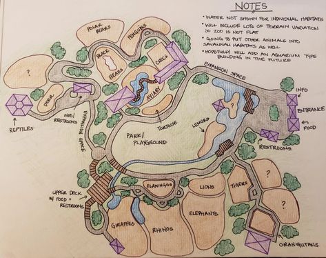 Planet Zoo Layout, Zoo Layout, Zoo Games, Zoo Inspiration, Zoo Map, Zoo Project, Zoo Architecture, City Zoo, Zoo Park