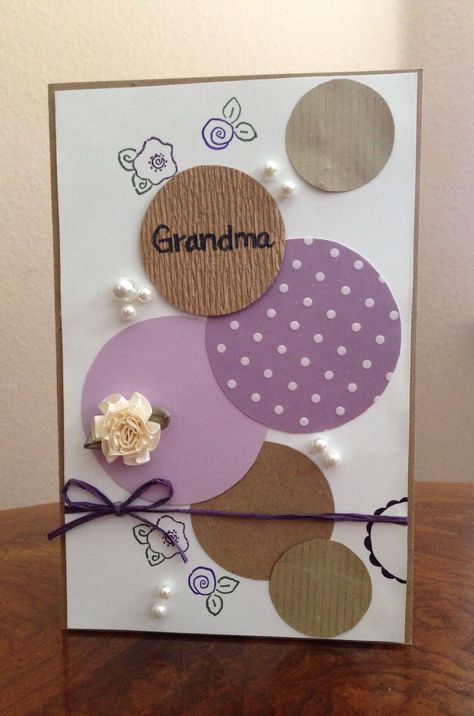 Birthday card for Grandma Birthday Cards For Granny, Grandma Birthday Card Ideas, Homemade Birthday Cards For Grandma, Birthday Crafts For Grandma, Birthday Card Ideas For Grandma, 8mi Mart, Crafts For Grandma, Birthday Cards For Grandma, Cards For Grandma