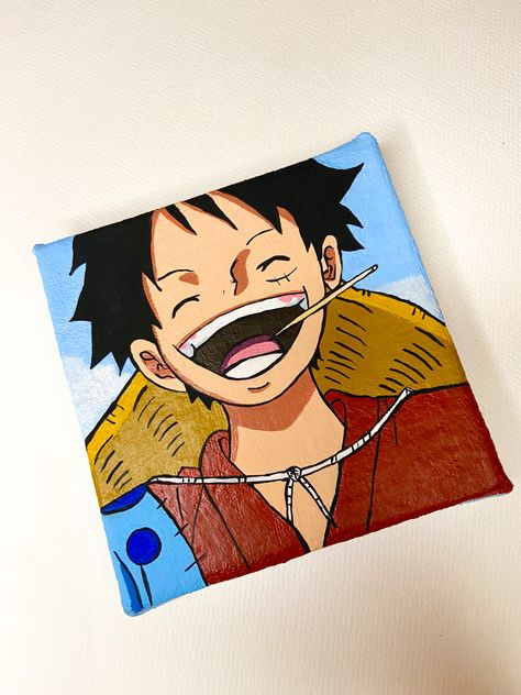 Monkey D. luffy painting #monkeydluffy #luffy #onepiece #animeartist #mangaart Monkey D Luffy Canvas Painting, Luffy Canvas Painting, One Piece Painting Canvases, Monkey D Luffy Drawing, Anime Paintings Canvases, Luffy Painting, Sellable Art, Red Outfit Ideas, Ideas Cuadros