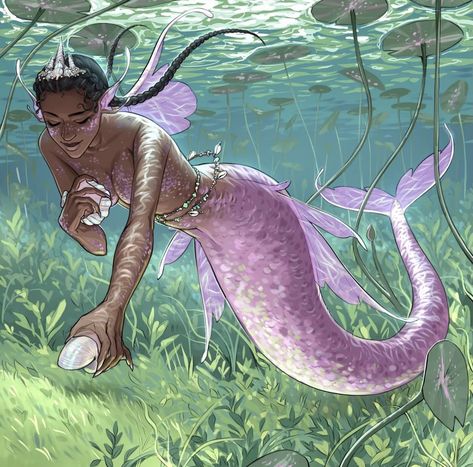 Wow Wow Wow, Hybrid Art, Mermaid Swimming, Mermaid Drawings, Pink Mermaid, Mermaids And Mermen, Wallpaper Animes, Black Characters, Pinturas Disney