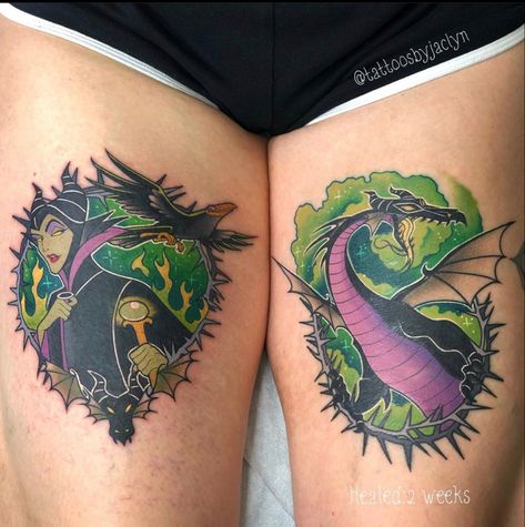 Disney Maleficent Tattoo, Maleficent Dragon Tattoo, Malificent Tattoo Design, Maleficent Tattoo, Disney Inspired Tattoos, Thorn Tattoo, Maleficent Dragon, Nerdy Tattoos, Inspired Tattoos