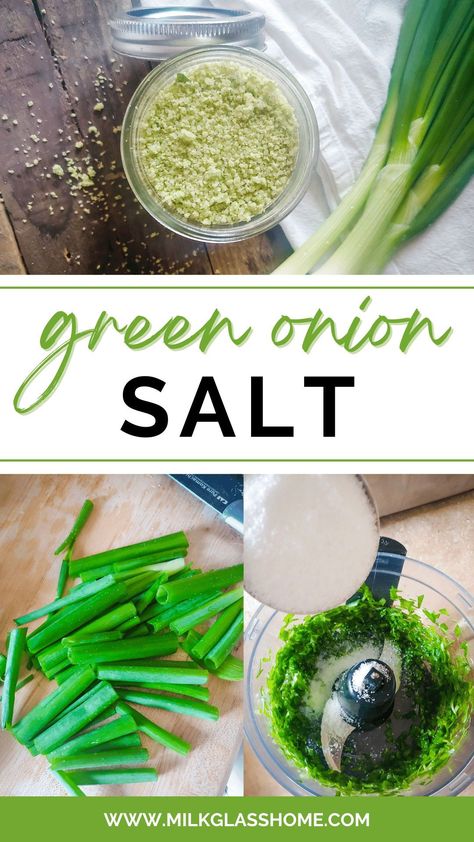 Preserving Produce, Herb Salt Recipe, Green Onions Recipes, How To Make Green, Preserving Foods, Flavored Salts, Hearty Casseroles, How To Make Greens, Homemade Spices