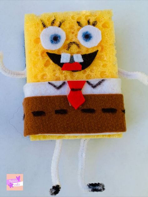 Spongebob Crafts, Sponge Crafts, Christmas Pranks, Spongebob Christmas, Spongebob Birthday Party, Spongebob Party, Spongebob Birthday, Preschool Projects, Craft Kids