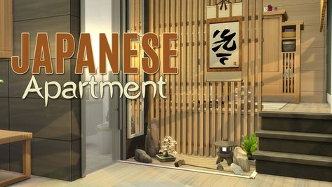 This is the second part of my 1020 Alto Apartments series, it's turning into a wonderful mix of cultures in this apartment. Today I've created a small Japanese split level apartment for a young student from Mt Komorebi. 1020 Alto Apartments Sims 4, Sims 4 Mt Komorebi House, Sims 4 Japanese Apartment, Japanese Apartment Exterior, Modern Japanese Apartment, Split Level Apartment, Sims 4 Japanese House, Japanese Style Apartment, Apartment Exterior Design