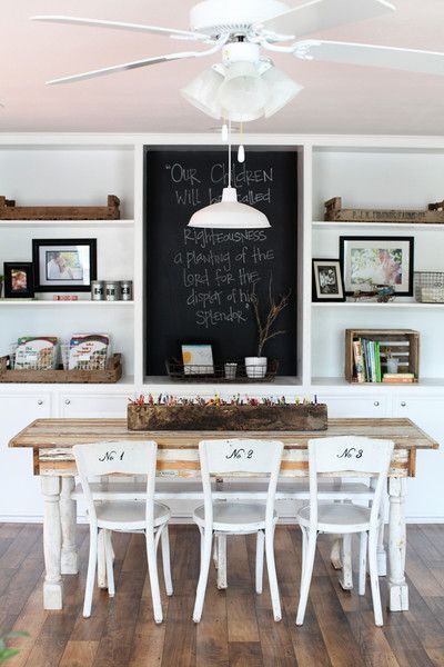 Homeschool Room Design, Magnolia Fixer Upper, Homeschool Space, Homeschool Room Ideas, Kitchen Table Centerpiece, Kitchen Black, Magnolia Market, Homeschool Room, Dorm Life