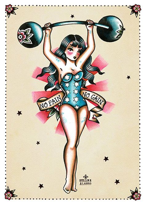 Traditional Pinup, Noir Tattoo, Tato Tradisional, Tattoo Painting, Pin Up Girl Tattoo, Arte Pin Up, Sailor Jerry Tattoos, Tattoo Themes, Kunst Tattoos