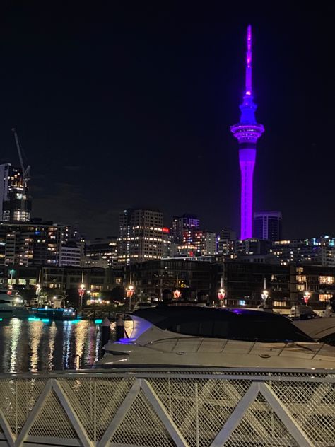 auckland sky tower neon city life view water harbour Auckland Sky Tower, Sky Tower, Sky City, Neon City, City Life, Instagram Captions, Auckland, New Zealand, Tower