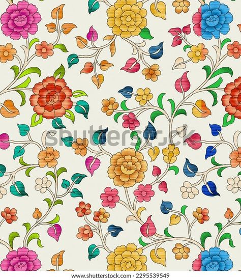 Textile Kalamkari Tresing Illustration Design Stock Illustration 2295539549 | Shutterstock Kalamkari Allover, Kalamkari Pattern, Kalamkari Design, Kalamkari Fabric, Kalamkari Designs, Kalamkari Painting, Big Flowers, 3d Objects, Block Print