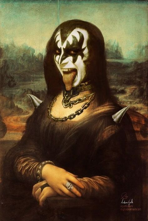 Banda Kiss, Kiss Pictures, Mask Art, Wearing A Mask, Wall Art Unique, Band Wallpapers, Portrait Poster, Vintage Tin Signs, Oil Painting Portrait