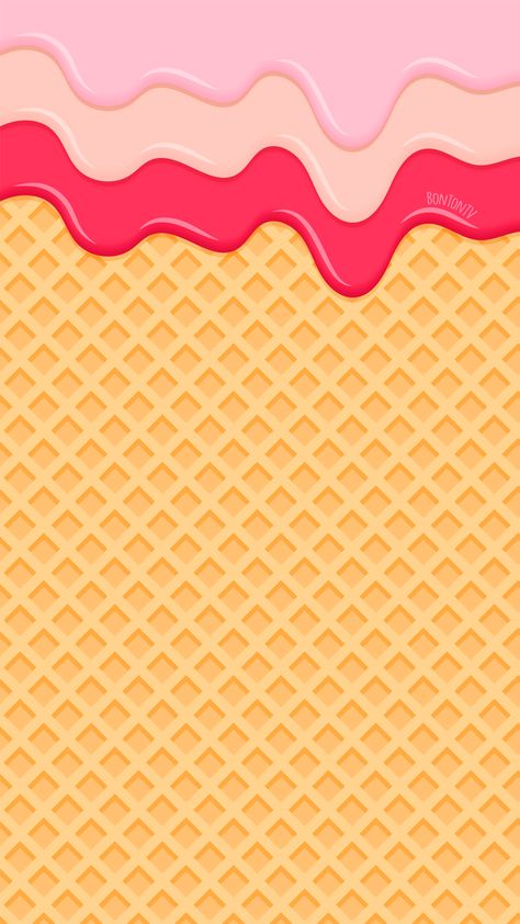 Phone Wallpapers HD Pink Ice Cream Waffle - by BonTon TV - Free Backgrounds 1080x1920 wallpapers #icecream #wallpaper #bontontv Ice Cream Background, Cute Screen Savers, Ice Cream Waffle, Ice Cream Wallpaper, Fesyen Islam, Ice Cream Poster, Pink Ice Cream, Free Backgrounds, Most Beautiful Wallpaper