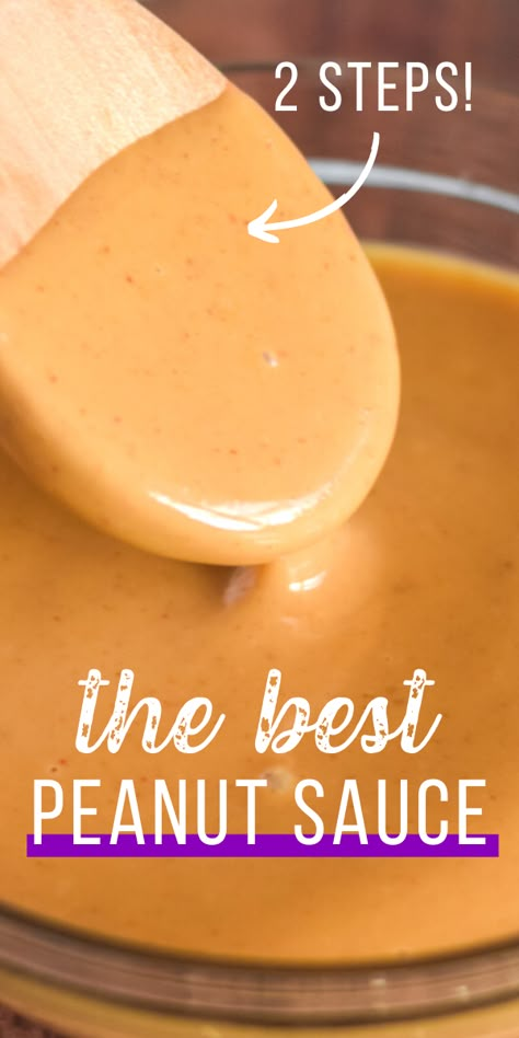 Spring Roll Peanut Sauce, Best Peanut Sauce, Spring Roll Sauce, Easy Peanut Sauce, Easy Dipping Sauce, Peanut Dipping Sauce, Healthy Asian Recipes, Peanut Sauce Recipe, Thai Peanut Sauce