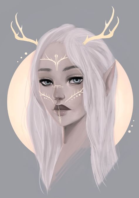 Halloweenský Makeup, 다크 판타지, Wow Art, Arte Fantasy, Art And Illustration, Digital Art Girl, Dragon Age, A Drawing, White Hair