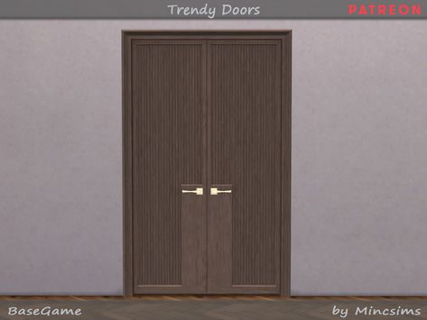 Trendy Doors | Patreon Trendy Door, Sims 4 Cc Furniture, High Walls, Sims 4 Build, Sims 4 Cc, Sims 4 Mods, The Sims 4, The Sims, Sims 4