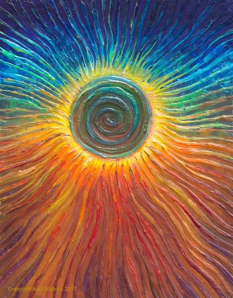 Eclipse Energy, Energy Painting, Art Styles To Try, Spiritual Paintings, Sun Painting, Afrique Art, Arte Van Gogh, Energy Art, Sun Art