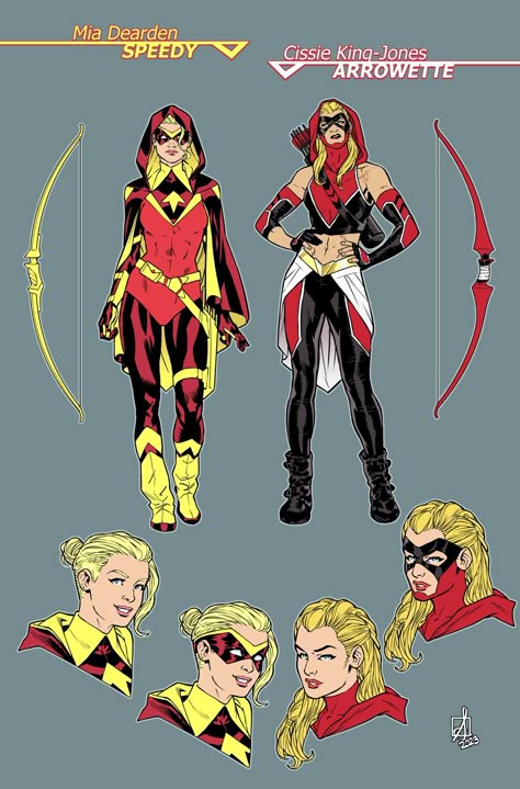 Arrowette Dc, Cissie King Jones, Arrow Family, Comic Book Costumes, Team Arrow, Superhero Villains, Arte Dc Comics, Smart Auto, Dc Comics Artwork