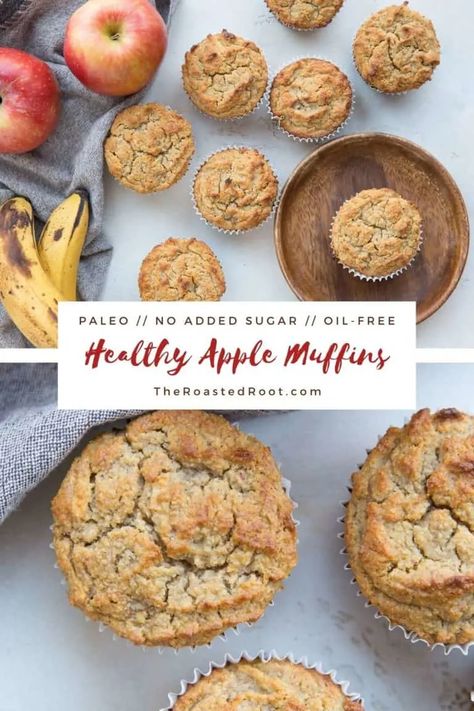 Paleo Apple Muffins, Apple Banana Muffins, Apple Cinnamon Muffins Recipe, Brunch Bites, Apple Muffins Healthy, Muffins Paleo, Apple Muffin Recipes, Almond Flour Muffins, Paleo Muffins