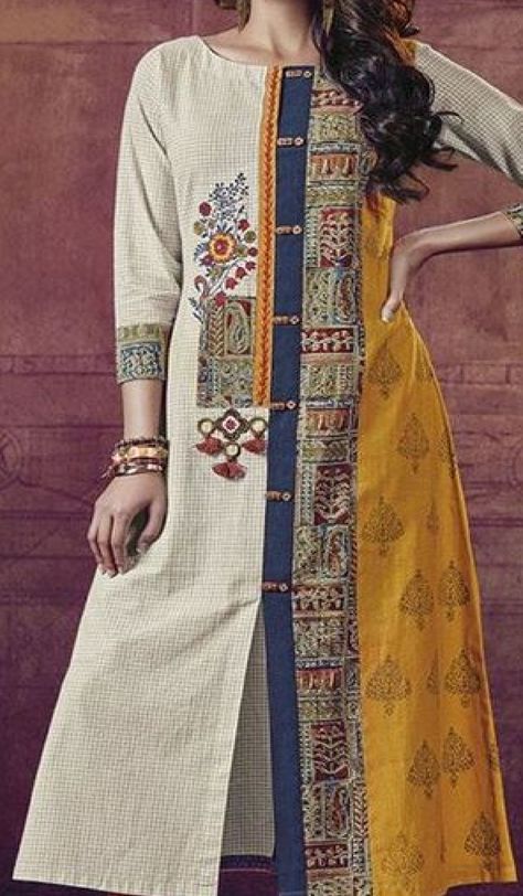 Patchwork Kurti, Plain Kurti Designs, Gastronomy Food, Cotton Tops Designs, Silk Kurti Designs, Kurti Embroidery, Shweshwe Dresses, Kurta Patterns, Kurti Patterns