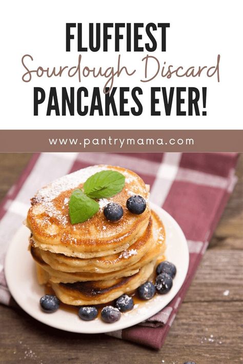 Sourdough Discard Pancakes, Discard Pancakes, Pantry Mama, Sourdough Pancakes Recipe, Sourdough Discard Recipe, Sourdough Starter Discard Recipes, Starter Discard Recipes, Everything Sourdough, Using Sourdough Starter