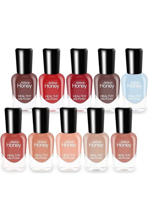 Abitzon New Nail Polish Set (10 Bottles) - Non-Toxic Eco-Friendly Easy Peel Off &amp; Quick Dry Water Based Nail Polish Water Based Nail Polish, New Nail Polish, Nail Polish Set, New Nail, Nail Polish Sets, Fashion Nails, Quick Dry, Beauty And Personal Care, Nail Polish