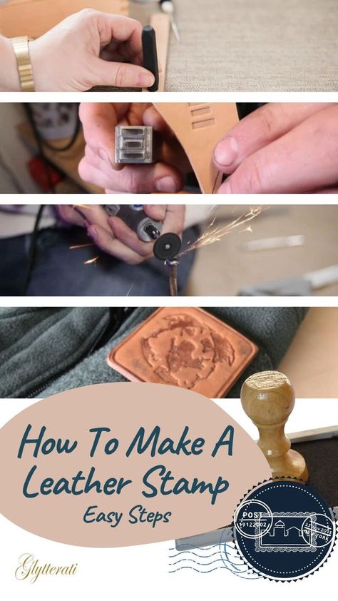 Diy Leather Engraving, Diy Leather Stamp, Diy Leather Tools, Diy Leather Working, Diy Leather Wallet, Make Your Own Stamp, Handmade Leather Work, Leather Working Projects, Leather Tutorial