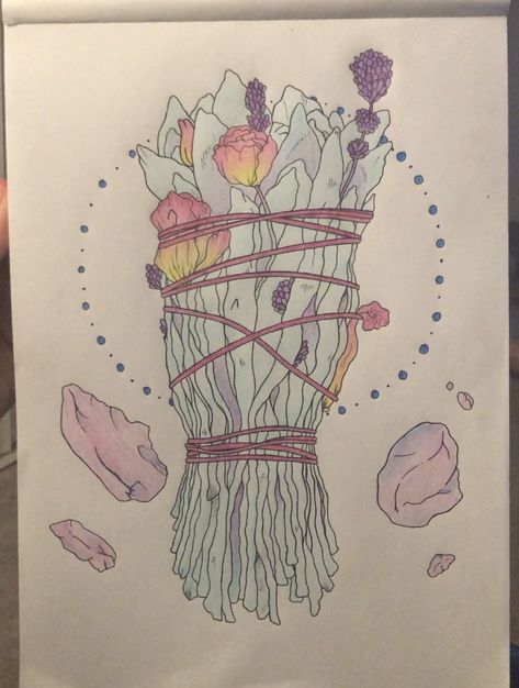 #sage #flowers #art #drawing #artwork #crystals Sage Illustration, Flowers Art Drawing, Boho Drawing, Sage Flowers, Sage Smudge, Smudge Sticks, Flowers Art, Drawing Artwork, Art Drawing