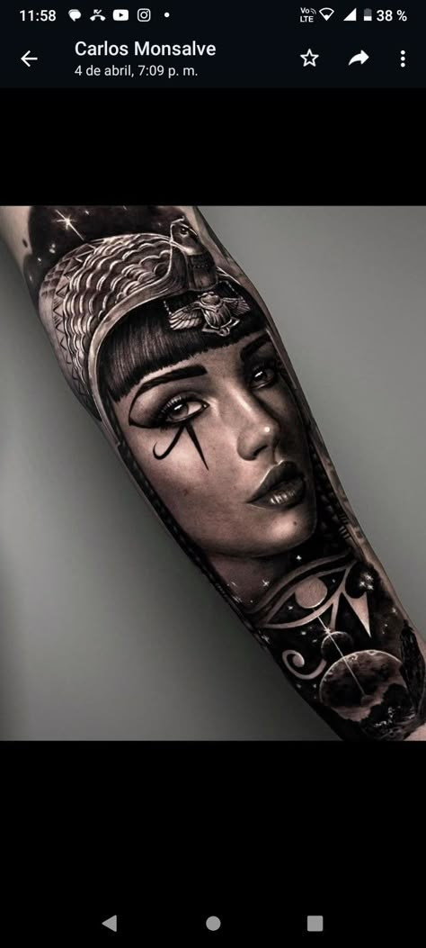 Egyptian Leg Sleeve, Tattoo Cleopatra, Egyptian Queen Tattoos, Cleopatra Tattoo, Pharaoh Tattoo, Queen Tattoos, Headdress Tattoo, Egyptian Tattoo Sleeve, African Tattoo