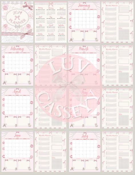 Free Digital Planner Templates Coquette Planner, Coquette Notes, Pink Daily Planner, Reminder Notes, Free Digital Planner, Daily Planner Design, Simple Daily Planner, Daily Planner Sheets, Daily Planner Printables Free