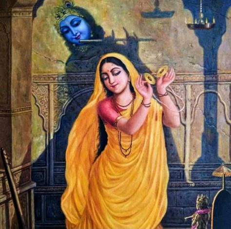 Mira Bai, Meera Krishna, Radhakrishna Images, Durga Art, Meera Bai, Ram Krishna, Ganesh Art Paintings, Creative School Project Ideas, Sri Ram