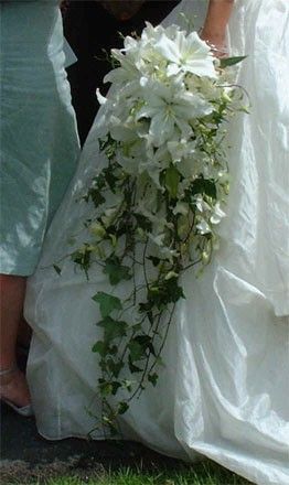 cascading bouquet. Lilies Wedding, Cascading Bouquet, Cascading Bridal Bouquets, Cascading Wedding Bouquets, Lily Wedding, Bridal Bouquet Flowers, Lily Bouquet, Boquette Flowers, Bouquet Flower