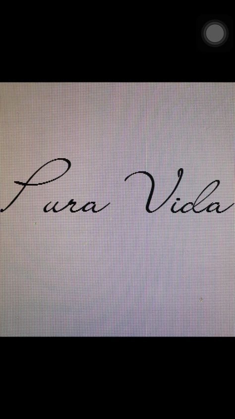 Pura Vida tattoo written in Lanie Day script Pure Vida Tattoo, Costa Rica Tattoo Ideas Travel, Pura Vida Tattoo Fonts, Pura Vida Tattoo Ideas, Costa Rica Tattoo Ideas Pura Vida, Pura Vida Tattoo Costa Rica, Costa Rica Tattoo Ideas, Ankle Foot Tattoo, Handwriting Tattoos