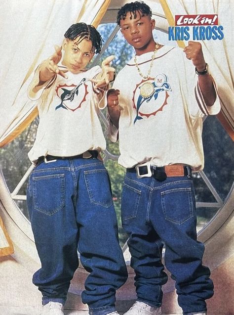 Kris’s Kross 90s, Kriss Kross 90s, 2000’s Outfit, Kriss Kross, Kris Kross, 90s Rappers, Rap Fr, 90s Inspired Outfits, 90s Hip Hop Fashion