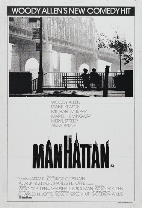 3. Manhattan (1979) Woody Allen Poster, Manhattan Film, Manhattan Woody Allen, Manhattan Movie, Manhattan Poster, Woody Allen Movies, Mariel Hemingway, Michael Murphy, Best Movie Posters