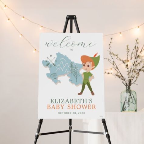 $46.80 | Peter Pan - Neverland | Baby Shower Welcome Sign #baby shower, disney baby shower, disney, boy baby shower, peter pan, peter pan baby shower, neverland, neverland baby shower, baby shower welcome, baby shower welcome sign Neverland Birthday, Peter Pan Neverland, Peter Pan Party, Peter Pan Disney, Disney Baby Shower, Birthday Welcome Sign, Baby Boy First Birthday, Boy Baby Shower Themes