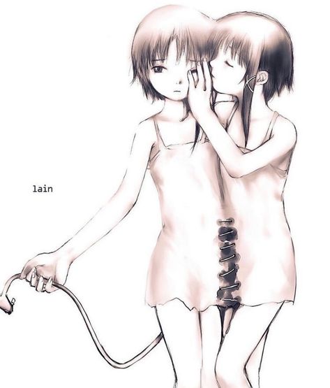 Lain Serial Experiments Icon, Serial Experiments Lain Aesthetic, Abe Yoshitoshi, Lain Poster, Lain Anime, Lain Iwakura, Serial Experiments Lain, Arte Inspo, Arte Sketchbook