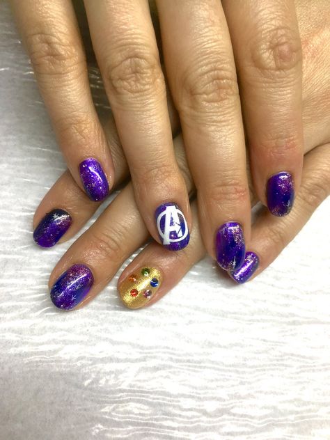 Avengers Nails, Marvel Nails, Halal Nail Polish, Water Based Nail Polish, Infinity Nails, Nail Pops, Disney Nails, Avengers Infinity, Avengers Endgame