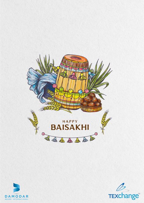 Vaisakhi Creative Ads, Baisakhi Creative Ads, Baisakhi Wishes, Happy Vaisakhi, Indian Invitations, Happy Baisakhi, God's Blessings, Drawing Ideas List, Social Media Design Inspiration