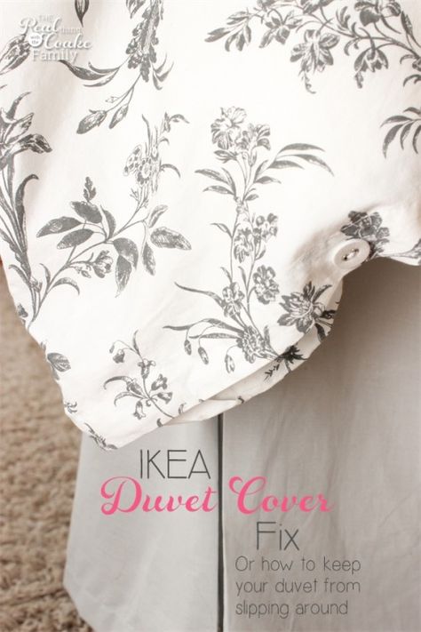 My IKEA duvet cover is always slipping around. This is such and easy diy fix that requires a tiny bit of easy sewing and only $4! Perfection! Ikea Duvet Cover, Diy Duvet, Ikea Duvet, Duvet Cover Diy, My Little Pony Birthday Party, Pony Birthday Party, Little Pony Birthday Party, Natural Bedding, Ikea Bed