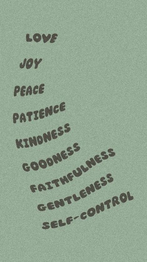 Fruits Of The Spirit Wallpaper, Spirit Wallpaper, Journal Bible Quotes, Christian Iphone Wallpaper, Fruits Of The Spirit, Christian Quotes Wallpaper, Love Joy Peace, Dorm Posters, Fruit Of The Spirit