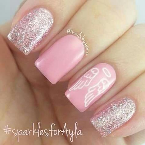 Angel wing nails Do It Yourself Nails, Nails Dip Powder, Angel Nails, French Manicures, Nails Dip, Finger Nail Art, Nails Today, Super Nails, Pink Nail Designs