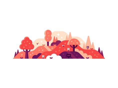 Little illustration thrown together for my site's about page: http://www.alexpasquarella.com/about/ Naive Illustration, Flat Design Illustration, Autumn Illustration, Japan Design, City Design, Illustration Inspiration, Flat Illustration, Fall Design, Visual Communication