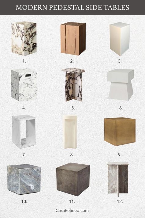 diy marble side table Faux Marble End Table, Marble Stool Side Tables, Marble Side Table Diy, Marble Plinth Side Table, Faux Marble Side Table, Quartz Side Table, Wood And Marble Side Table, Diy Cube Coffee Table, Diy Square Side Table