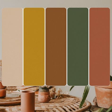 Color Palette Rust, Summer Green, Green Colour Palette, Color Palettes, Rustic Charm, Forest Green, Green Colors, Mustard, Color Palette