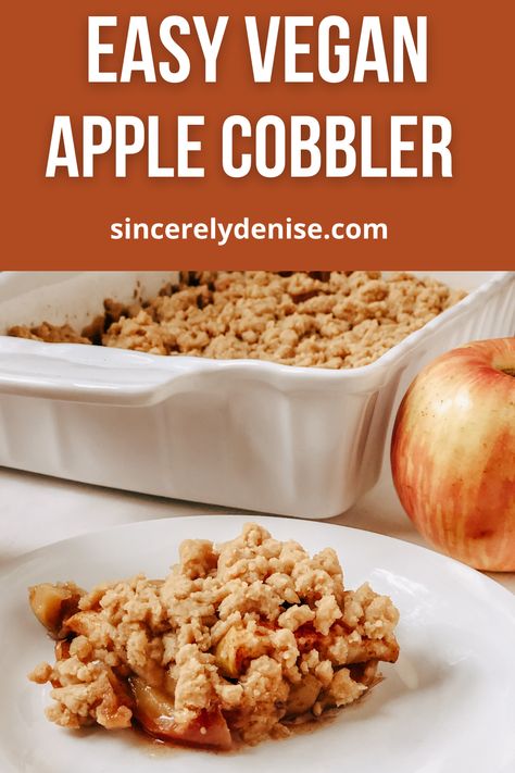 Vegan Apple Cobbler, Apple Pie Cobbler, Garden Labyrinth, Healthy Vegan Dessert, Apple Cobbler Recipe, Vegan Apple Pie, Dessert Oreo, Easy Vegan Dessert, Vegan Apple