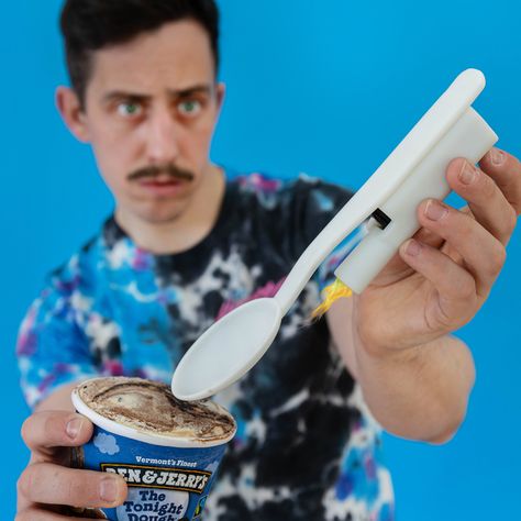 Sizzling Scooper - Unnecessary Inventions Unnecessary Inventions, Pull The Trigger, First Bite, Dumb And Dumber, Ice Cream, Heat, Cream