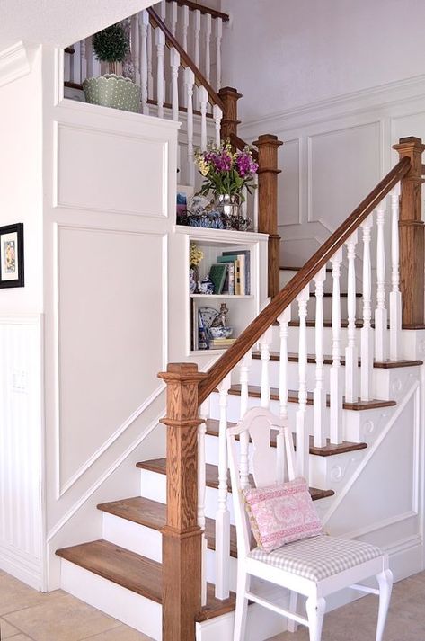 Stairs Makeover Design, Stairs Makeover Ideas, Contemporary Staircase, Traditional Staircase, Diy Staircase, Stairs Makeover, Staircase Remodel, Staircase Makeover, Stair Remodel