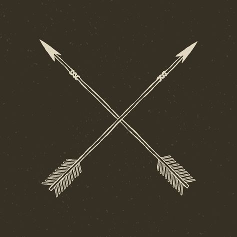 Crossed arrow psd logo hand drawn vintage theme | free image by rawpixel.com / marinemynt Arrows Aesthetic, Logo Hand Drawn, Trending Images, Arrow Drawing, Logo Hand, Archery Arrows, Arrow Logo, Hand Logo, Themes Free