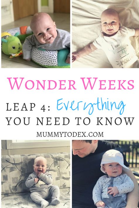 Baby Leaps, 4 Month Old Baby Activities, Wonder Weeks Leaps, 4 Month Sleep Regression, Wonder Weeks, 4 Month Old Baby, 4 Month Baby, Baby Activities, Stuck In The Middle