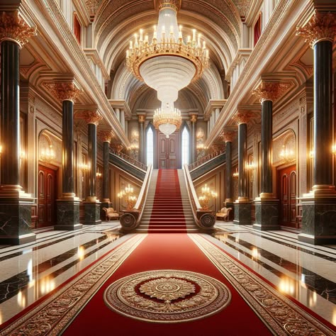 Red Bg, Holiday Destinations In India, Castle House Design, Dreamscape Architecture, Interior Staircase, Safe Vault, Episode Backgrounds, Fantasy Rooms, Grand Hall